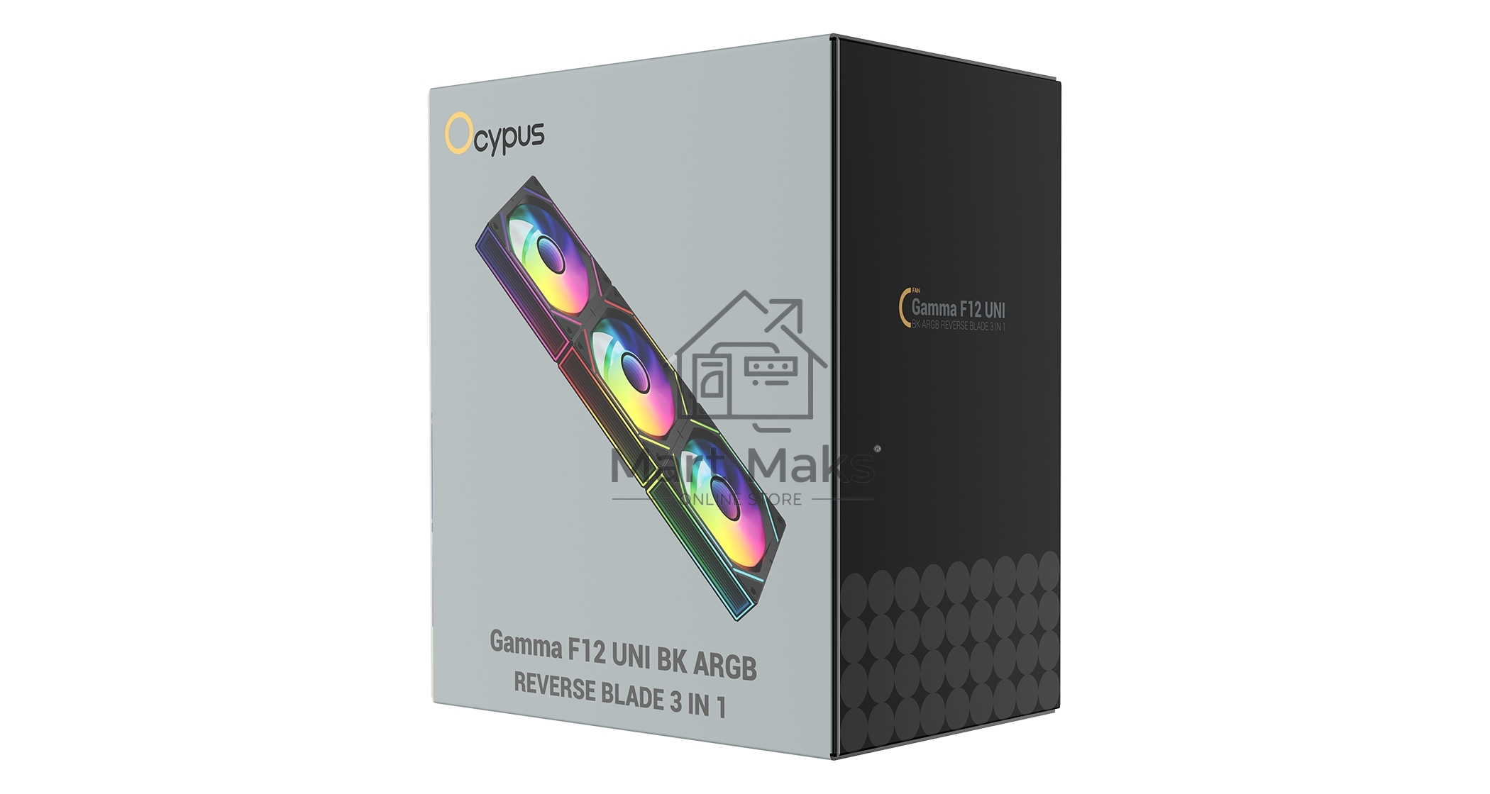 Комплект реверсных вентиляторов Gamma F12 UNI BK ARGB REVERSE BLADE 3in1