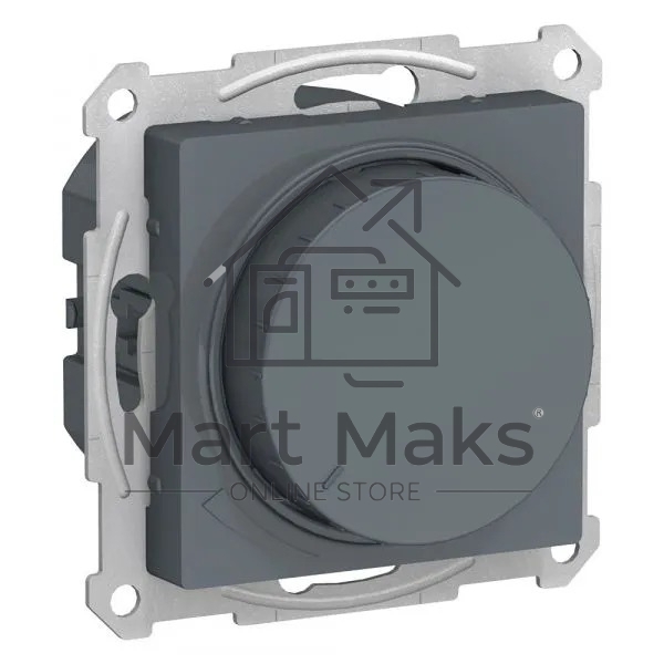 Светорегулятор (диммер) SE AtlasDesign Грифель, повор-нажим, LED, RC, 400 Вт, мех.