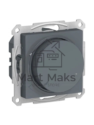 Светорегулятор (диммер) SE AtlasDesign Грифель, повор-нажим, LED, RC, 400 Вт, мех.