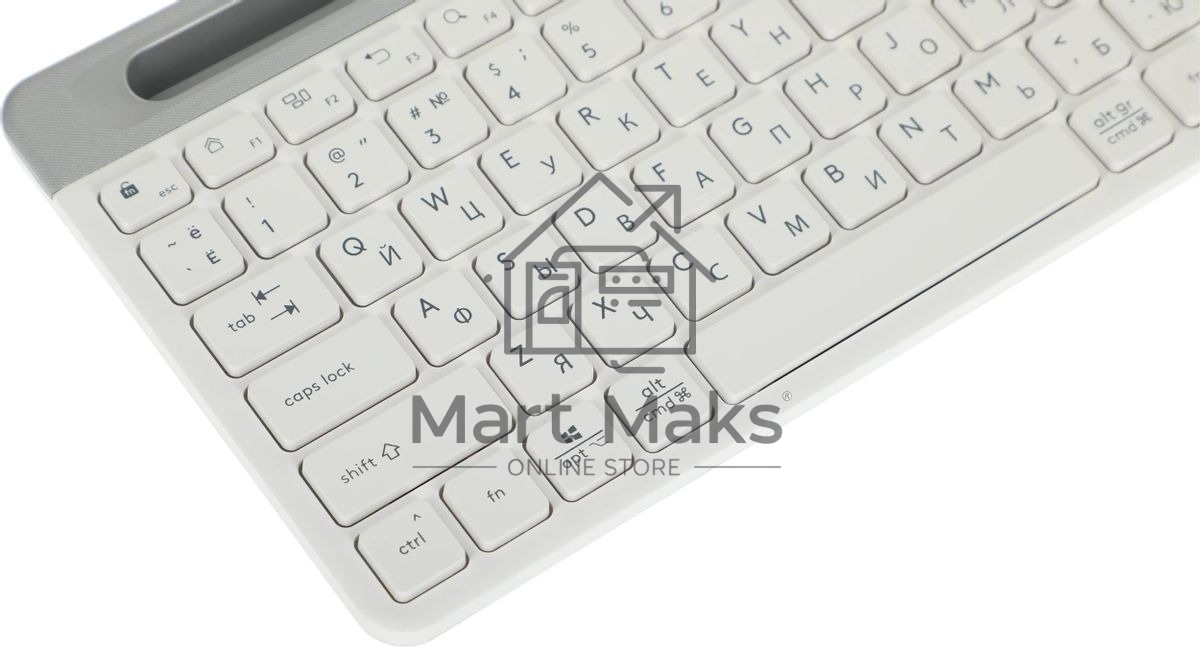 Клавиатура беспроводная A4Tech Fstyler FBK25, USB, Bluetooth/Радиоканал, белый/серый