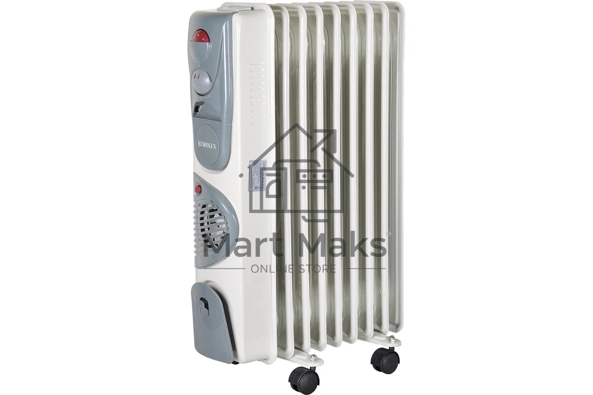 Обогреватель масляный EUROLUX ОМ-EU-9НВ (9 секций) белый, 2400 Вт, 30 м2, термостат 67/3/17 Обогреватель масляный EUROLUX ОМ-EU-9НВ (9 секций) белый, 2400 Вт, 30 м2, термостат 67/3/17