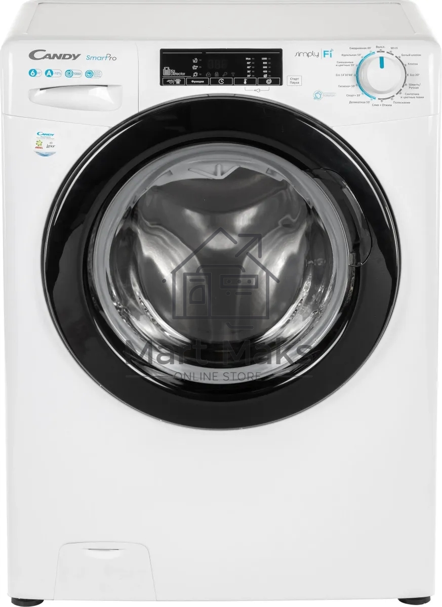 Стиральная машина Candy Smart Pro CSO34 106TB1/2-07 белый, загрузка фронтальная 6 кг, 1000 об/мин., класс: А