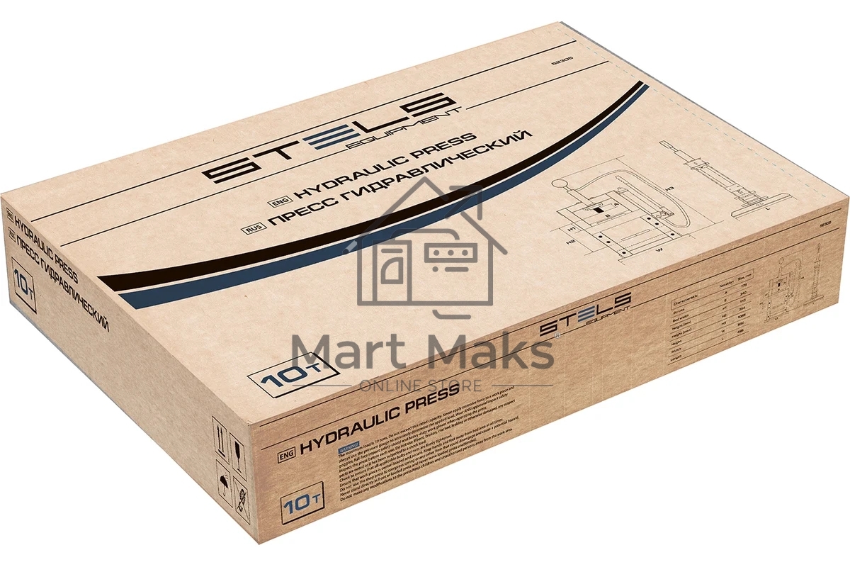Пресс гидравлический Stels 52305 настольный с манометром, 10 т