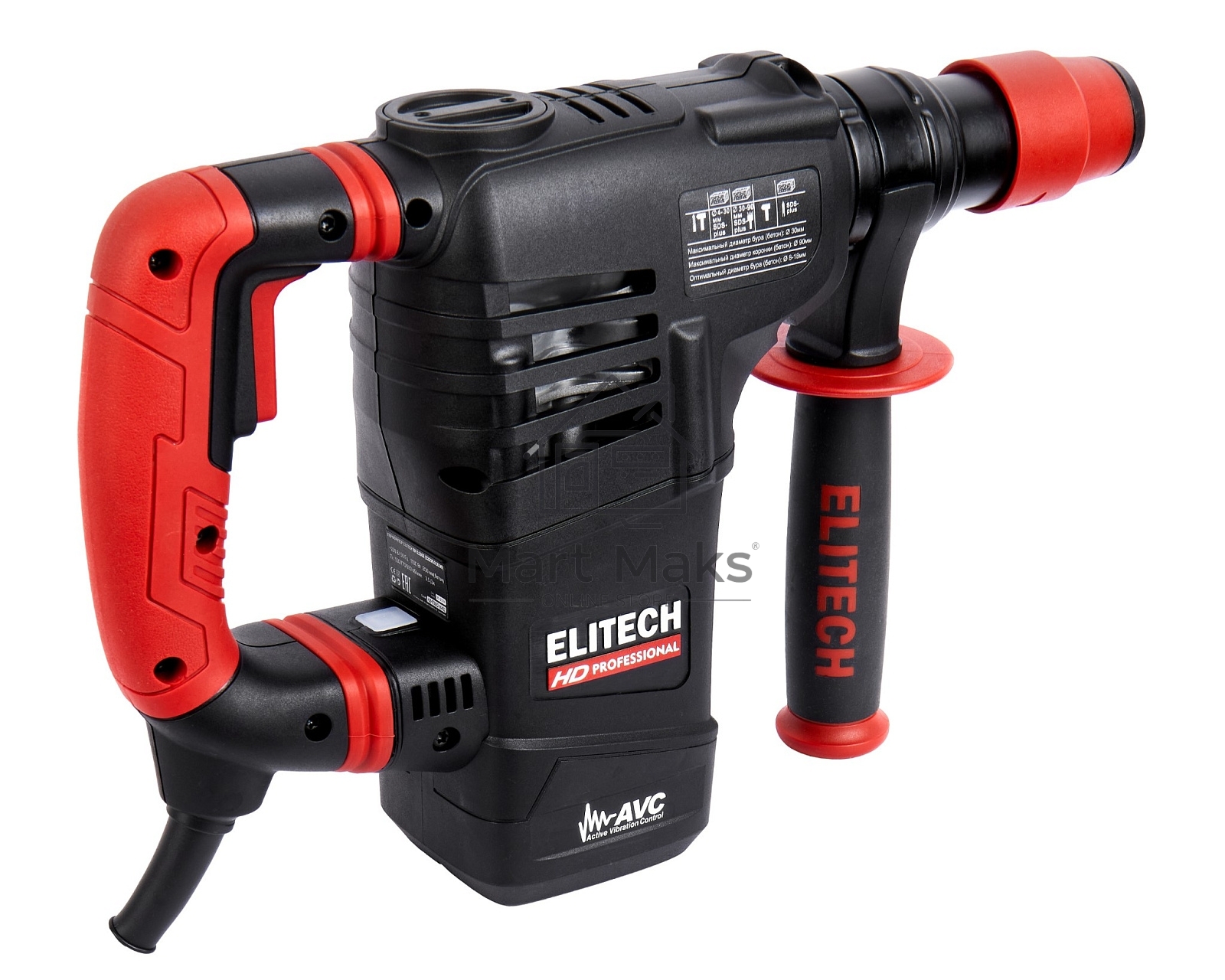 Перфоратор Elitech RH 1130E (E2205.018.01) патрон:SDS-plus уд.:3.5Дж 1100Вт (кейс в комплекте)