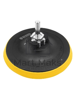 Тарелка опорная Denzel для дрели и УШМ с липучкой, 115 мм, стандартная, с адаптером c М14 на d8