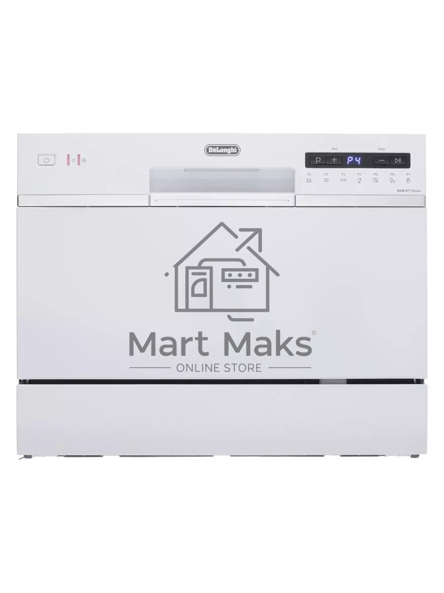 Посудомоечная машина DeLonghi DDW07T Onics, белая, 55 см, 6 компл., 49 дБ, класс A+