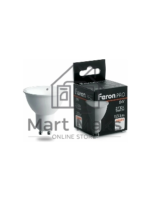 Лампа светодиодная Feron PRO LB-1608 GU10 8W 2700K