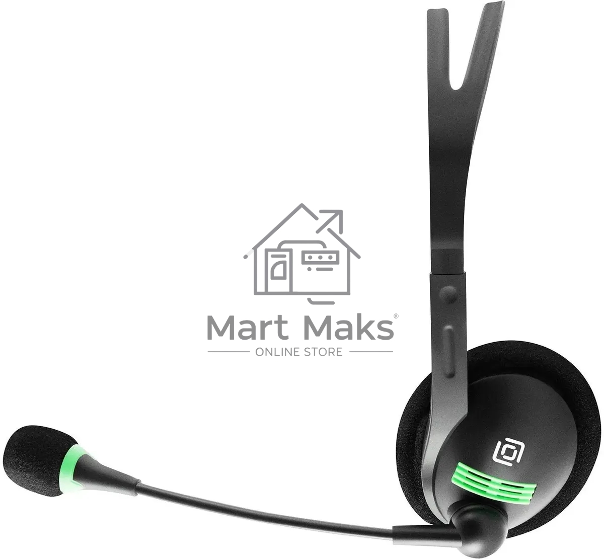 Наушники с микрофоном Оклик HS-M100 черный 1.8м накладные оголовье (1532004)