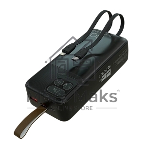 Портативный аккумулятор More choice (4620202550637) PB55-30 с кабелем 1USB 3.0A 22.5W PD - 30000mAh черный