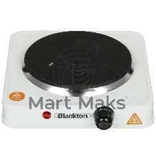 Плита настольная электрическая Blackton Bt HP113W белый, 1 кВт, ТЭН, конфорки - 1, эмаль, поворотные переключатели
