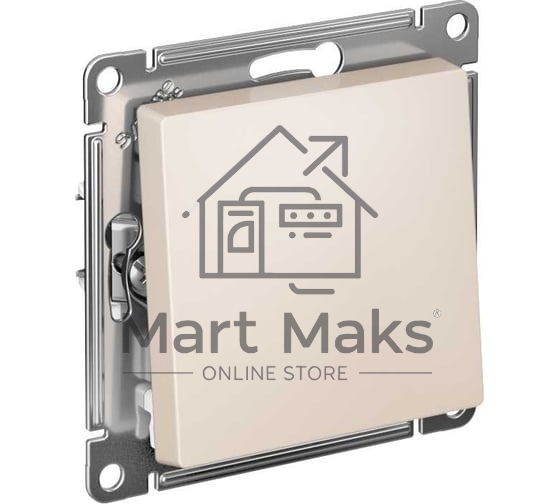 Выключатель 1-клавишный, сх.1, 10АХ, механизм, бежевый