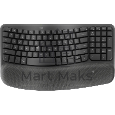 Клавиатура Logitech Wave Keys беспроводная, Bluetooth, радиоканал, серый