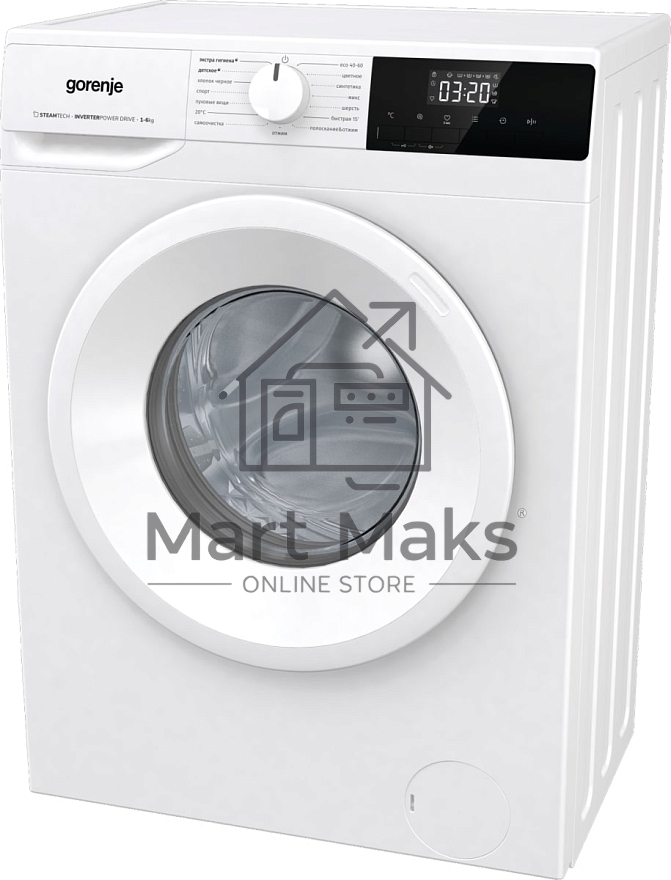 Стиральная машина Gorenje W1NHPI60SCS белый, загрузка фронтальная 6 кг, 1000 об/мин., класс: А