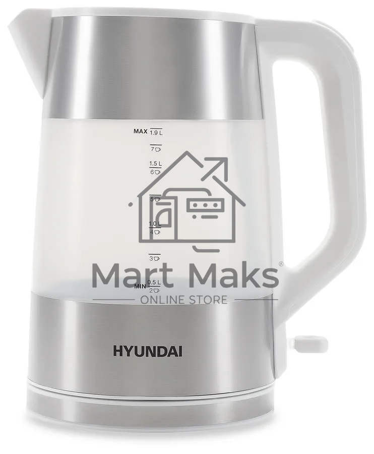 Чайник электрический Hyundai HYK-P4025 1.9л. 2200Вт белый (корпус: пластик)