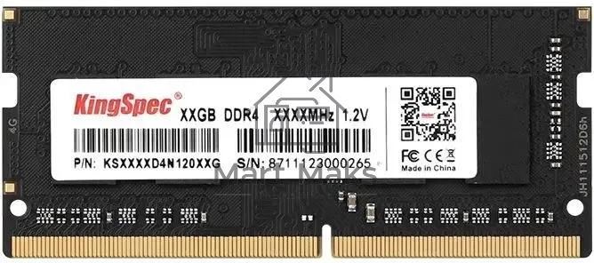 Оперативная память KINGSPEC KS3200D4N12004G, DDR4, 4GB (1x4 GB), 3200 MHz, CL22, SO-DIMM