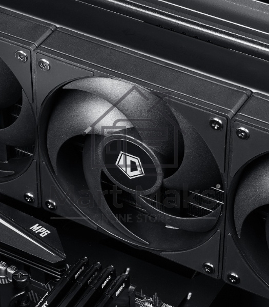 Вентилятор для корпуса ID-Cooling AS-140-K черный, 140 мм, 1800 об/мин, 24.9 дБ, 4 pin