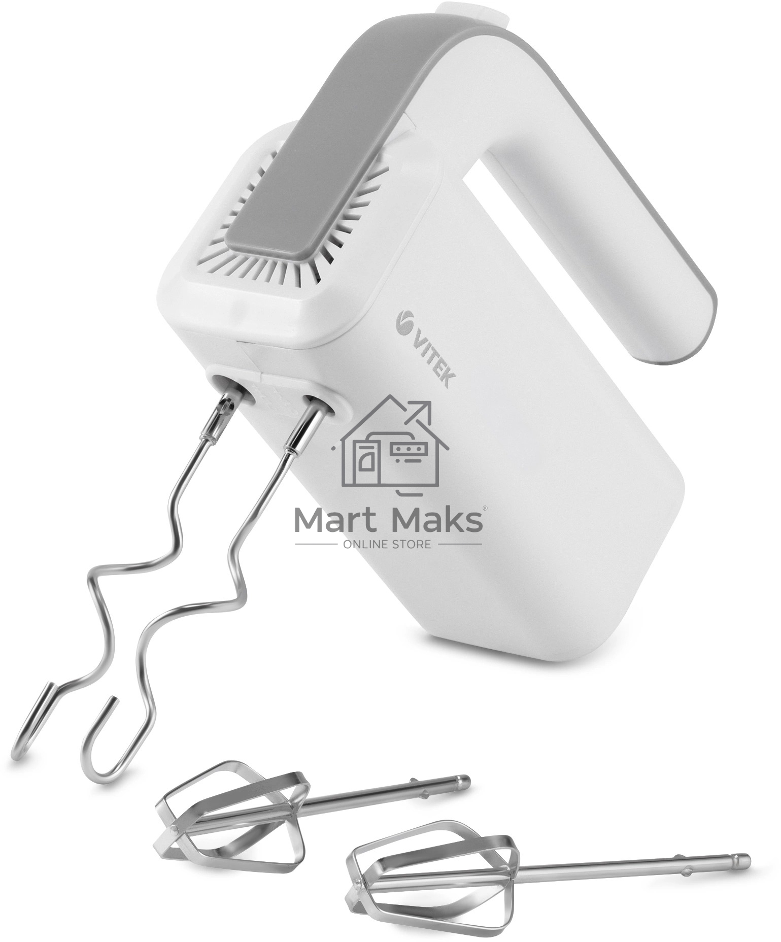 Миксер ручной Vitek VT-1420 400Вт белый/серебристый