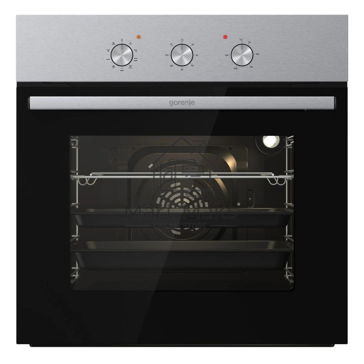 Встраиваемый духовой шкаф электрический Gorenje BO6727E03NX, черный/серебристый