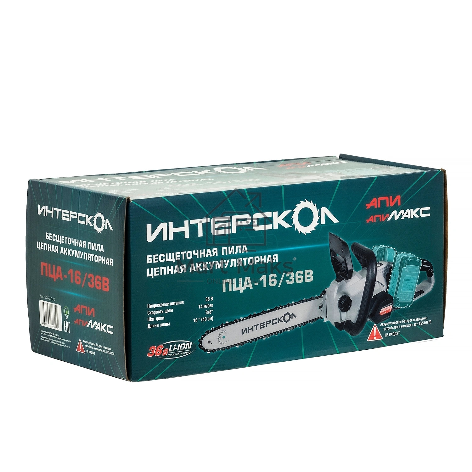 Цепная пила Интерскол ПЦА-16/36В дл.шины:16