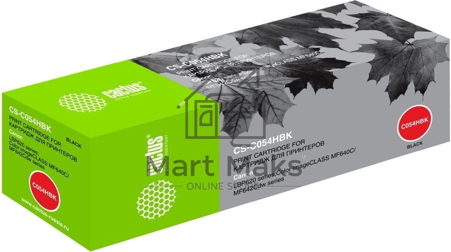 Картридж лазерный Cactus CS-C054HBK черный (3100 стр.) для Canon LBP 621Cw/ 623Cdw/641Cw/643Cdw
