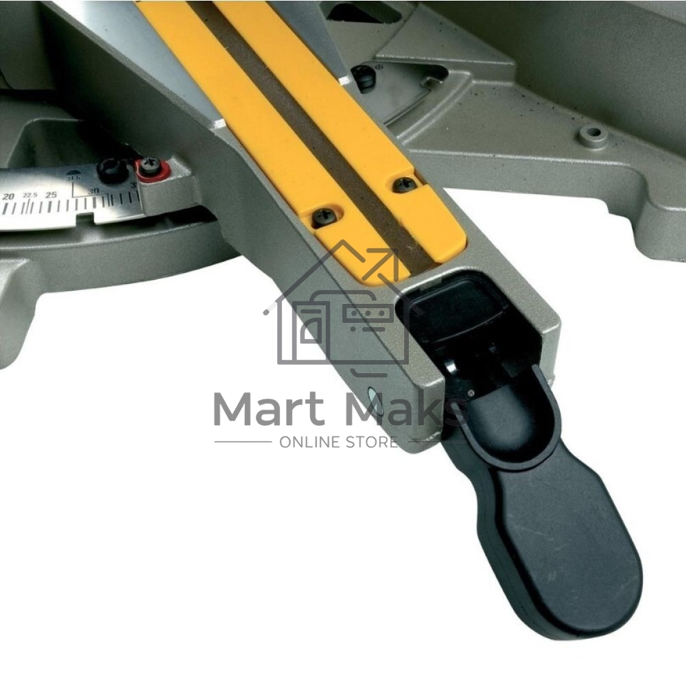 Торцовочная пила DeWalt D27111-QS 1500 Вт, 3000 об/мин, диск 305х30 мм, наклон 45°, угол поворота право/лево 60/50°, шт