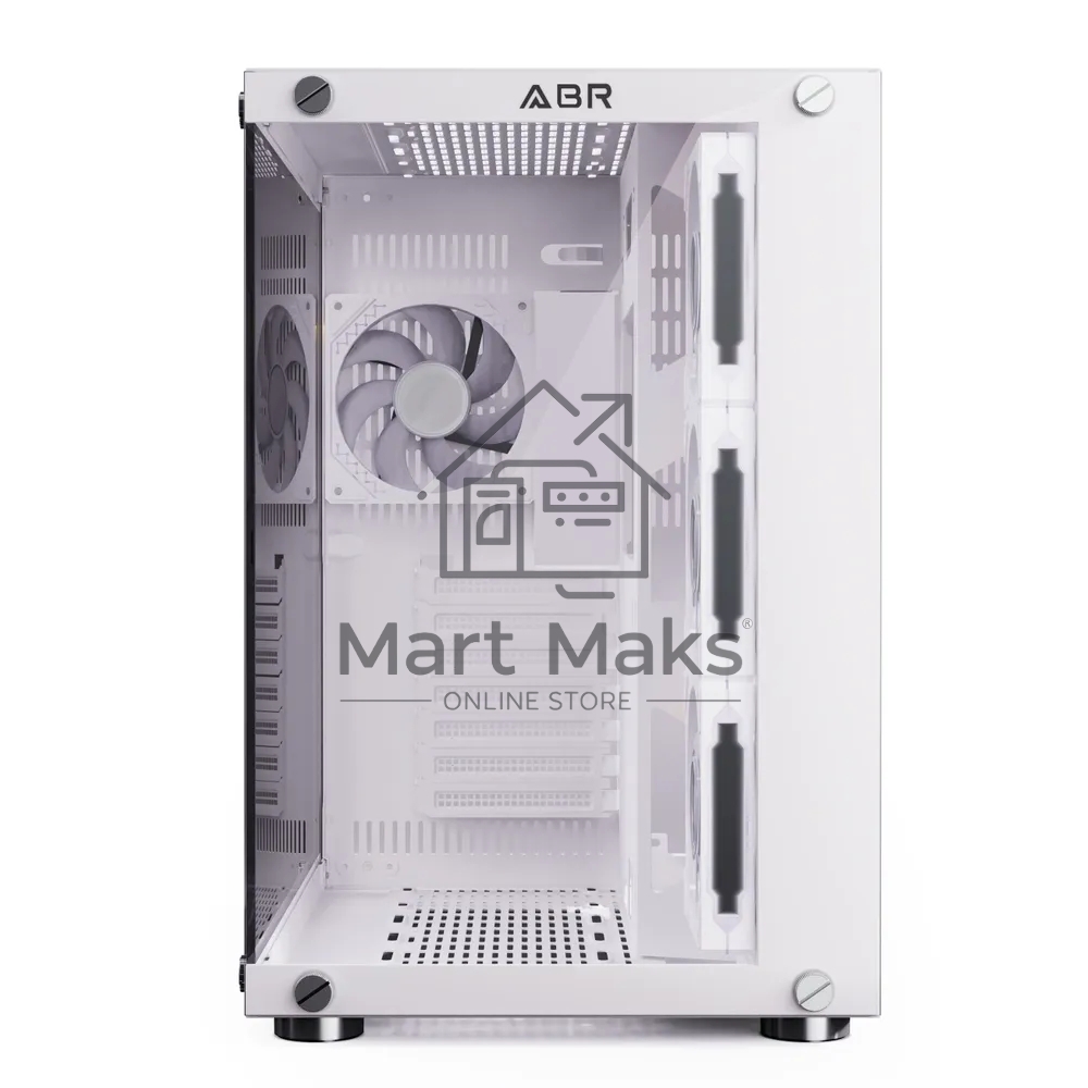 Компьютерный корпус ABR Sea View White (1*USB Type-C, 2*USB 2.0, HD Audio, 4xRGB Fan, ATX, Micro-ATX)