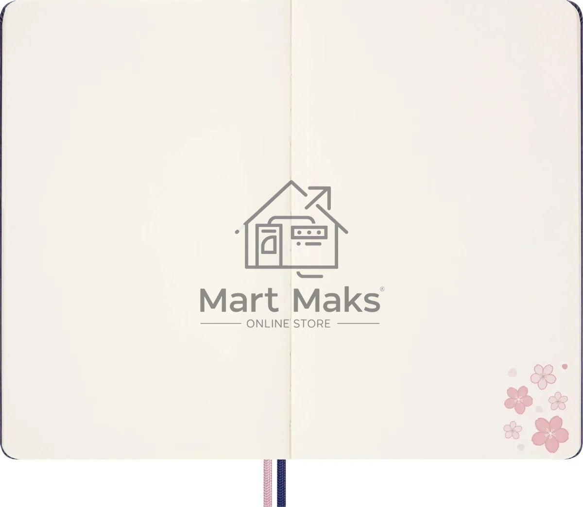 Блокнот Moleskine LIMITED EDITION SAKURA LESU08QP062BOX 130х210мм, обложка текстиль, 176 страниц, нелинованный, подарочная коробка, синий, 2025