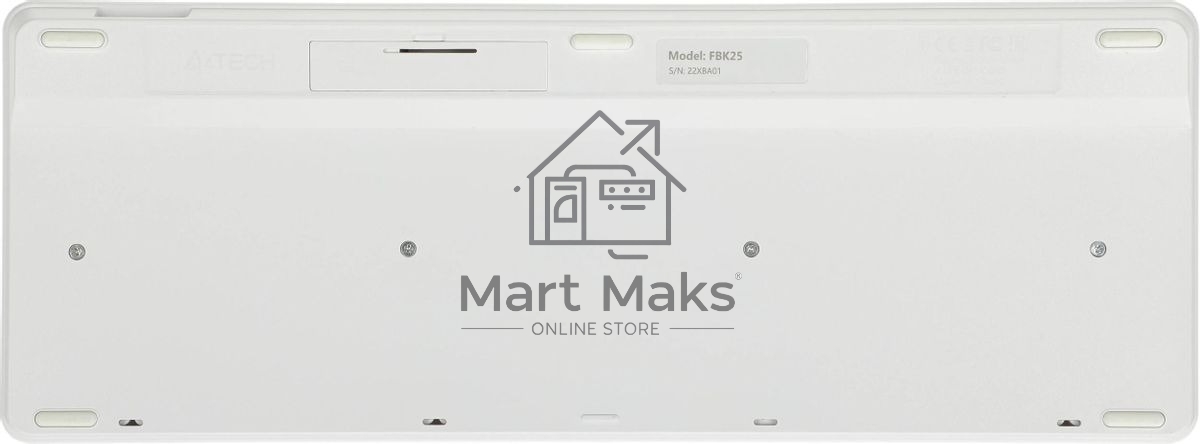 Клавиатура беспроводная A4Tech Fstyler FBK25, USB, Bluetooth/Радиоканал, белый/серый