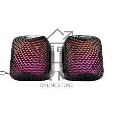 Акустическая система 2.1 Gembird SPK-21R, 11Вт, пластик, рег.громкости, RGB подсветка, черный