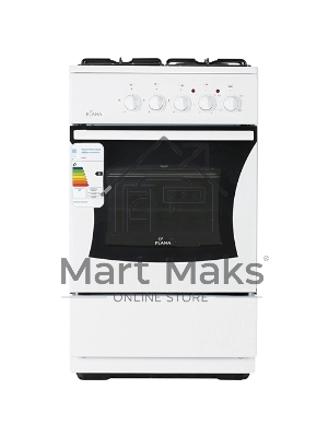 Плита комбинированная Flama RK 23-105 W белый, конфорок 4 шт, духовка 50 л, 50 см x 85 см x 60 см