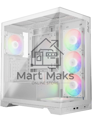 Компьютерный корпус XPG INVADER X WHITE (INVADERXMT-WHCWW) Mid-Tower Gaming ATX PC Case with Panoramic View, Tempered Glass Panels, and RGb Lighting Black