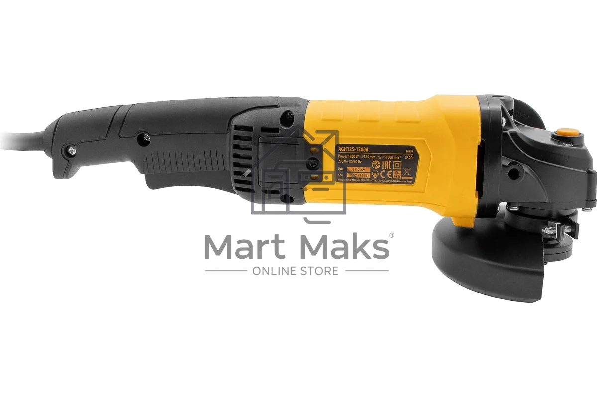 Углошлифовальная машина AGH125-1200A, 1200 Вт, 125мм, 11000 об/мин Denzel
