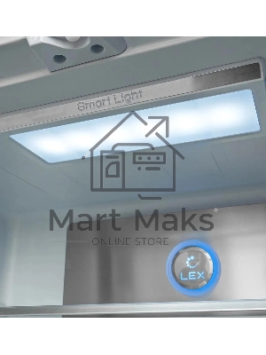 Холодильник Lex LCD505BlID черная сталь трехкамерный 321/144л морозилка снизу, No Frost, Side-by-Side