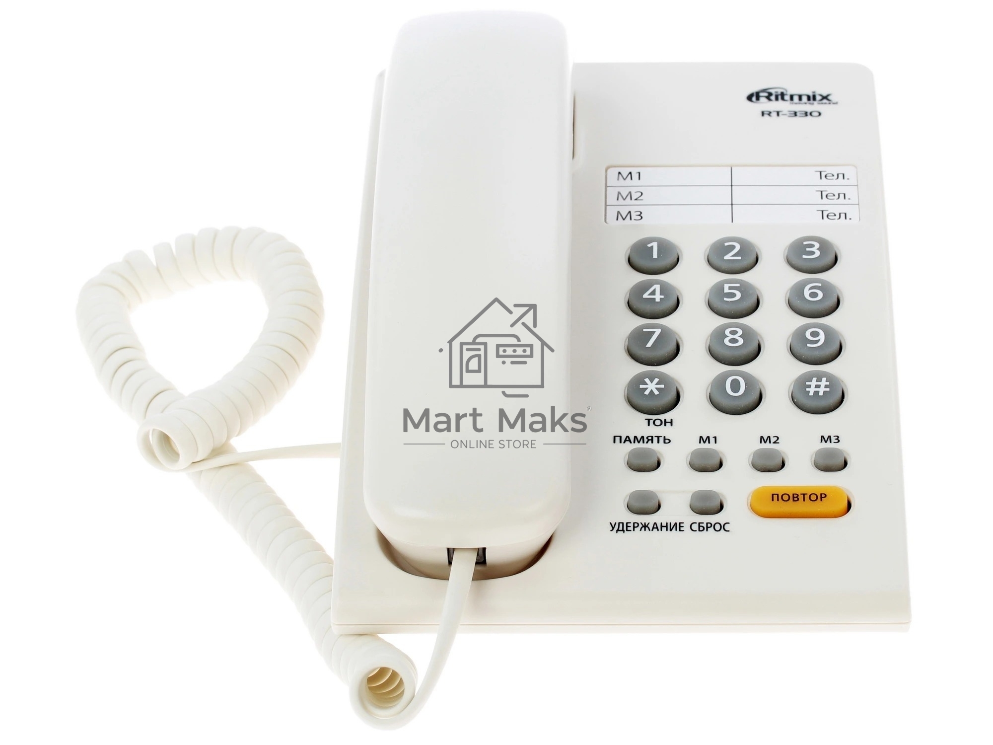 Телефон проводной Ritmix RT-330 белый