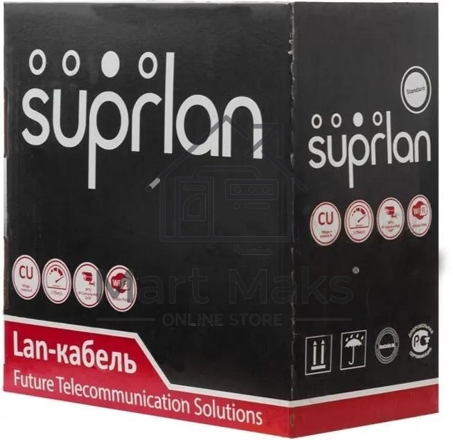 Кабель информационный Suprlan Standard 01-0320-1 кат.5E U/UTP 4 пары 24AWG LSZH универсальный 305м серый