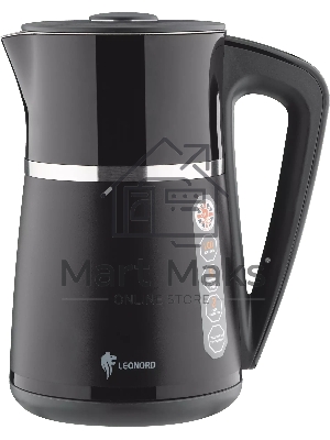 Чайник электрический LEONORD LE-1512 1,7 л, 1850-2200 Вт, черный