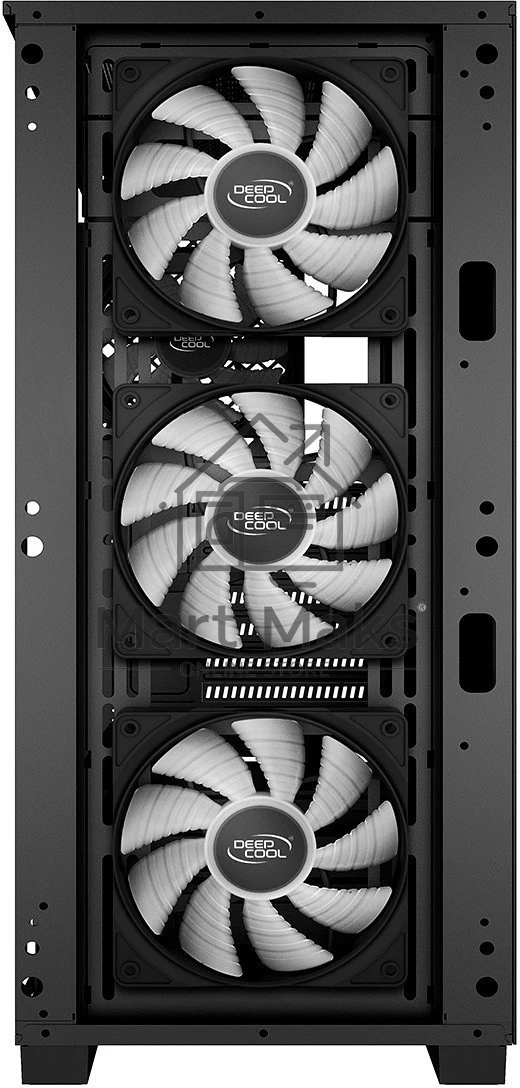 Компьютерный корпус Deepcool MATREXX 50 MESH 4FS без БП, боковое окно (закаленное стекло), 3xColor LED 120мм ветилятора спереди, 1xColor LED 120мм ветилятор сзади, черный, ATX