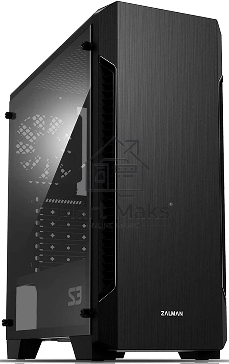 Компьютерный корпус MidiTower Zalman S3 TEMPERED GLASS WINDOW black