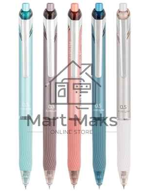 Ручка гелевая автоматическая Deli S88-A ассорти, черные чернила, линия 0.5мм, резиновая манжета