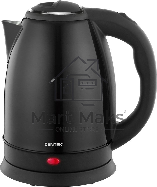 Электрочайник Centek CT-1068 черный, 2.0 л, 2000 Вт, скрытый нагревательный элемент