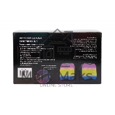 Акустическая система 2.1 Gembird SPK-21R, 11Вт, пластик, рег.громкости, RGB подсветка, черный