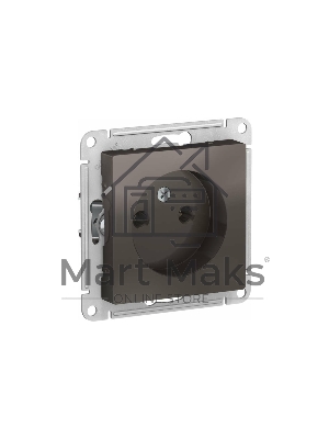 Механизм розетки 1-м СП AtlasDesign без заземл. 16А мокко SchE ATN000641