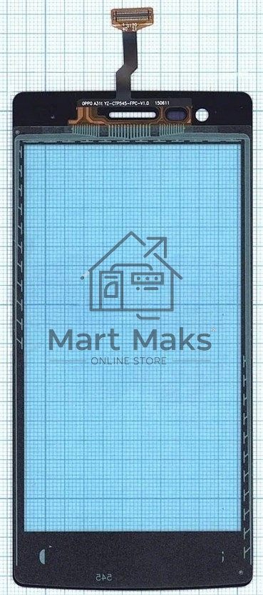 Сенсорное стекло (тачскрин) для OPPO Neo 5 (2015), черное