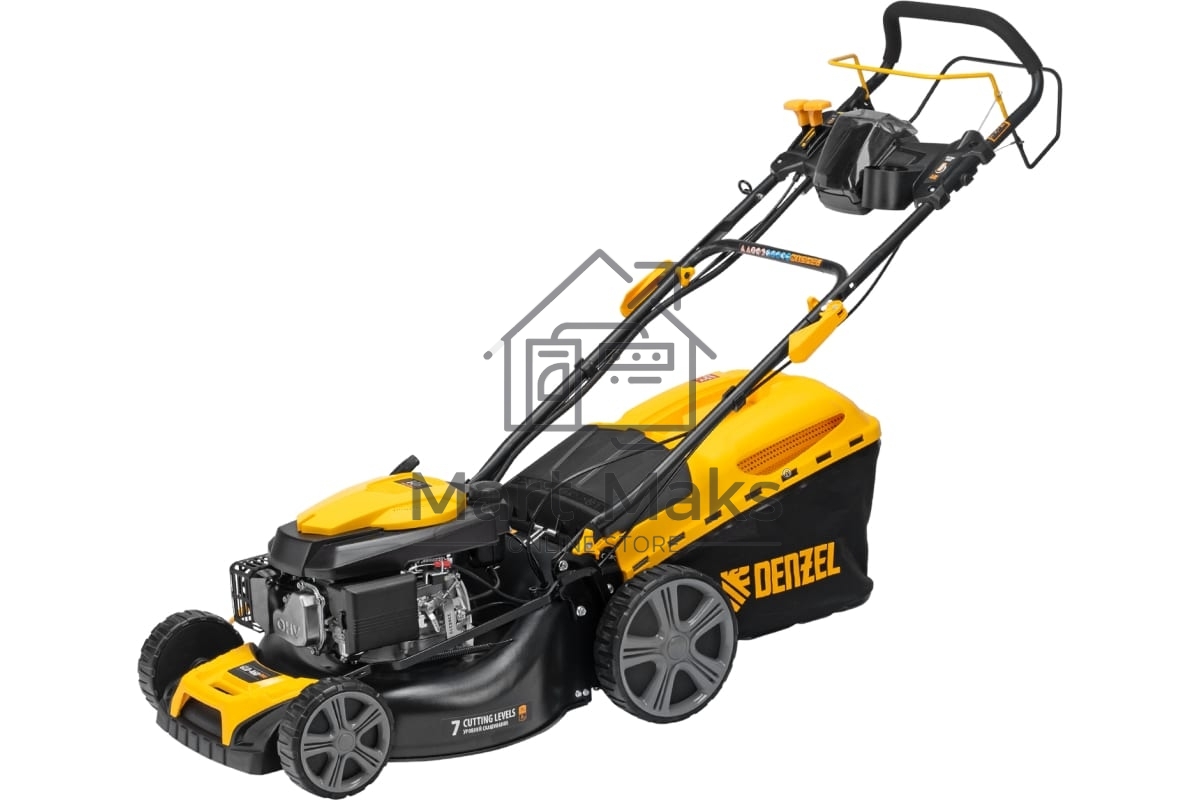 Газонокосилка бензиновая GLD-460SP-VE, 146 см3, шир. 46см, привод, вариатор, эл.старт, 60 л Denzel