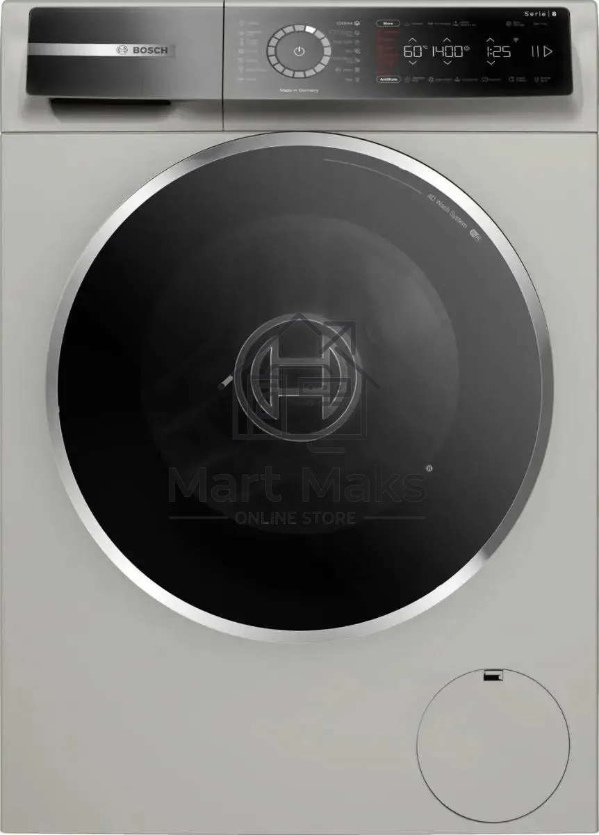 Стиральная машина Bosch Serie 8 WGB2440XME серебро, загрузка фронтальная 9 кг, 1400 об/мин., класс: А+++