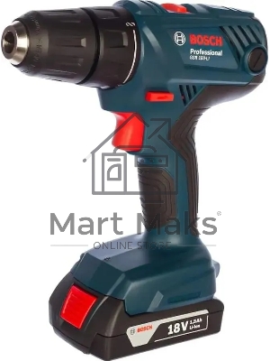 Дрель-шуруповерт Bosch GSR 180 LI, Аккумуляторная, 18В, 2 АКБ, Кейс