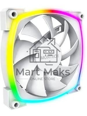Вентилятор для корпуса MONTECH AX120 PWM белый, 120 мм, 1600 об/мин, 27 дБ, 4 pin