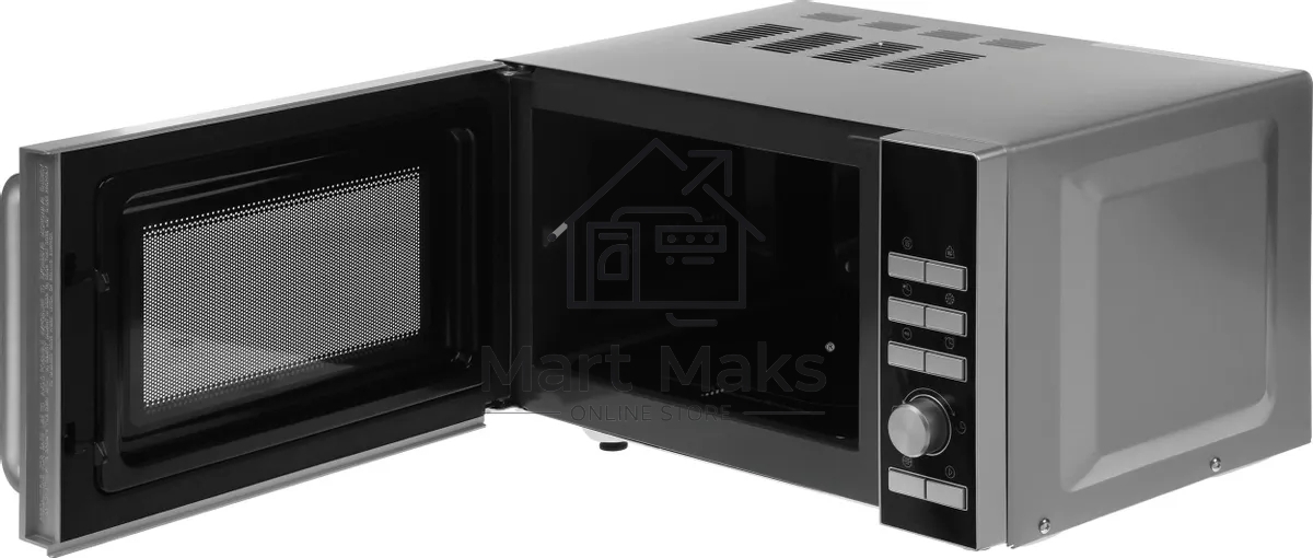 Микроволновая печь Galanz MOS-2402FDS серебристый/черный, 20 л, 800 Вт, переключатели - кнопки/поворотный механизм