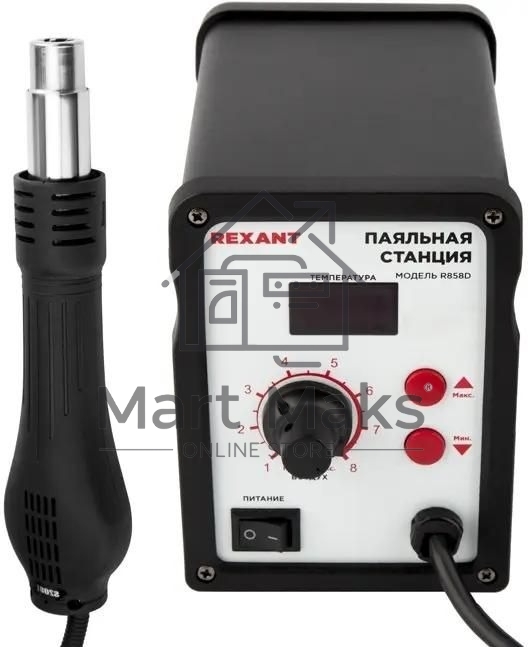 Паяльная станция (термофен) Rexant термовоздушная с цифровым дисплеем 150-500°С (R858D)