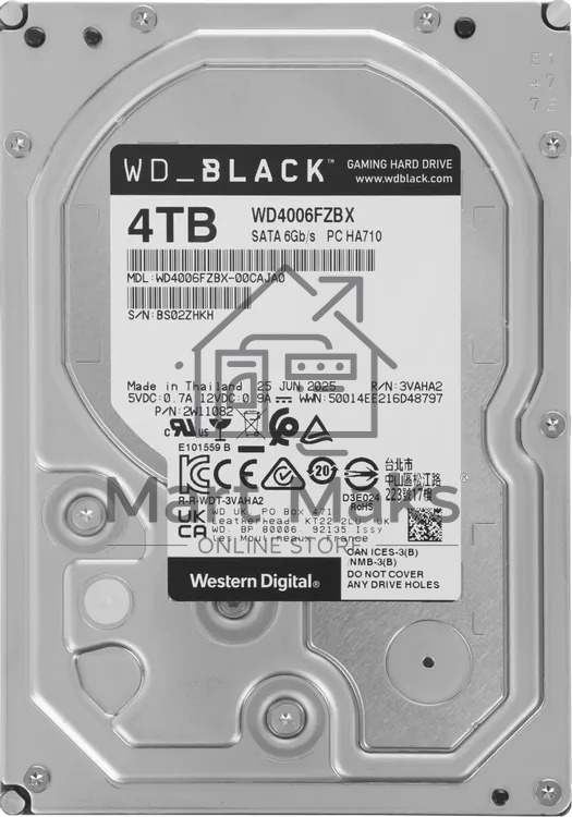 Жесткий диск HDD WD Black 4Tb 7200rpm SATA 256Mb 3.5